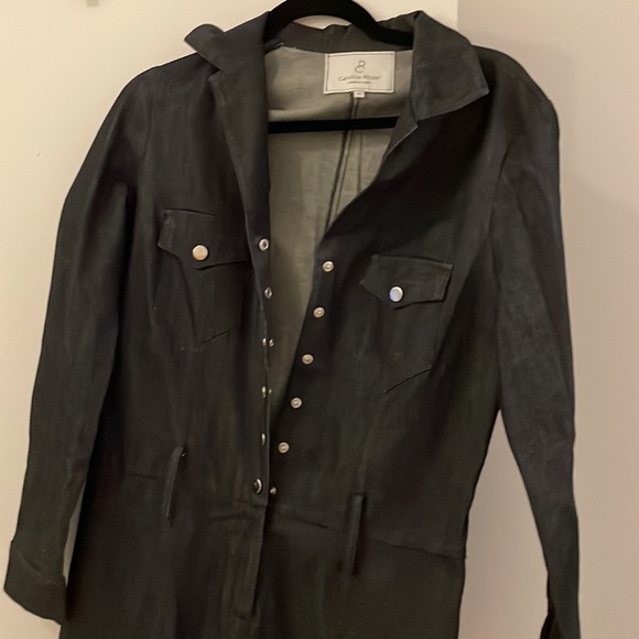 V Neck Denim Jumpsuit NWOT - Picture 3 of 5